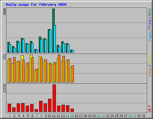 Daily usage for February 2026