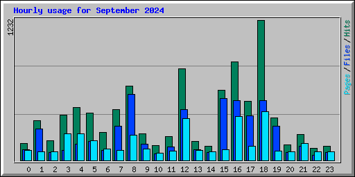 Hourly usage for September 2024