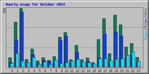 Hourly usage for October 2024