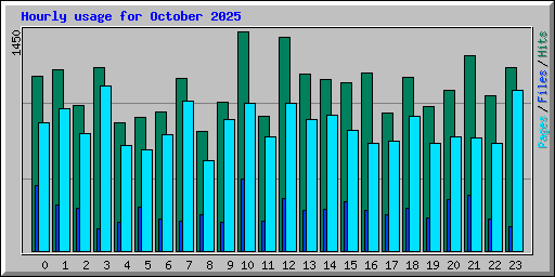 Hourly usage for October 2025