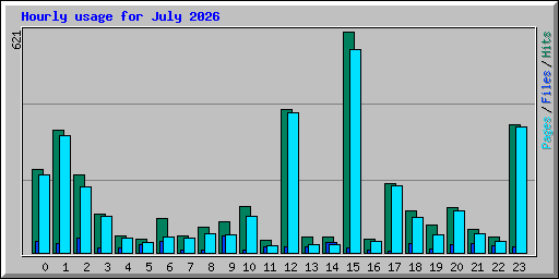 Hourly usage for July 2026