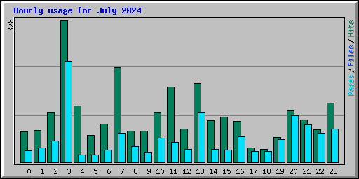 Hourly usage for July 2024