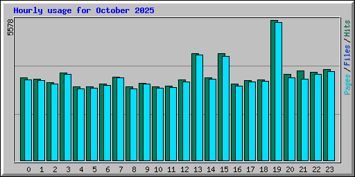 Hourly usage for October 2025