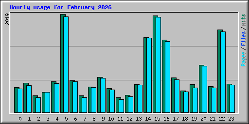 Hourly usage for February 2026