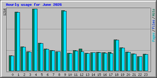 Hourly usage for June 2026