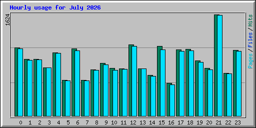 Hourly usage for July 2026