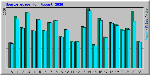 Hourly usage for August 2026